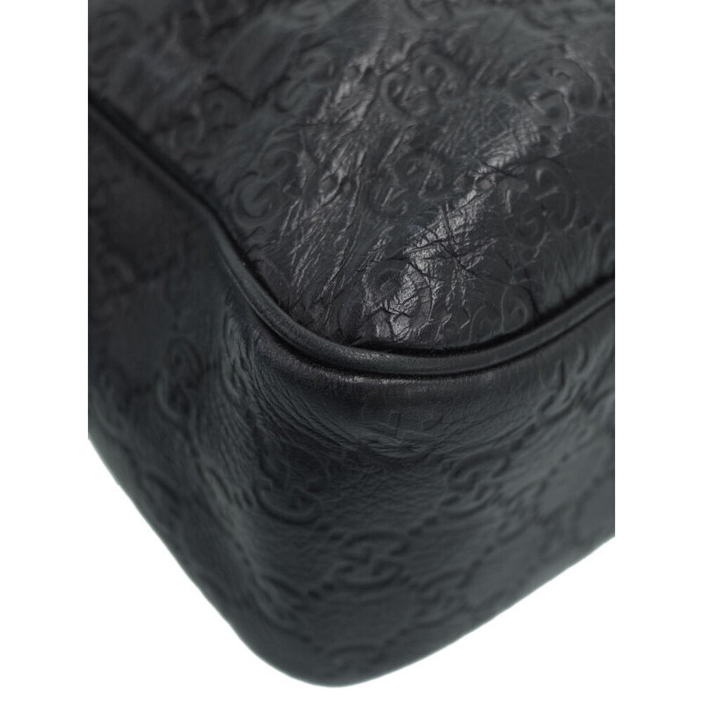 Gucci Guccissima Black Leather Messenger Crossbody Bag - Picture 4 of 9